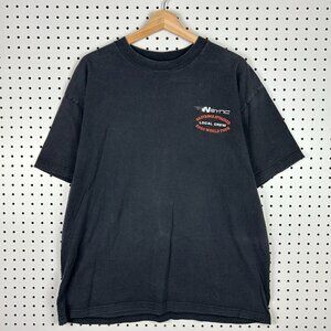 NSYNC World Tour T Shirt XL Black Fade Boy Band Music Local Crew 2000 No Strings